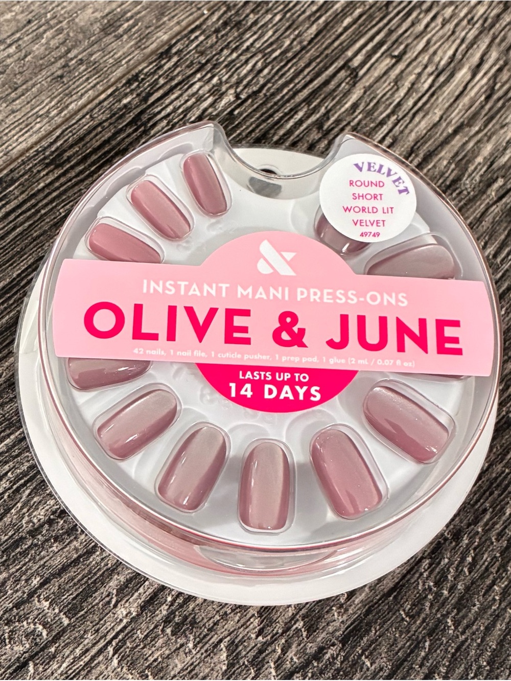Velvet Pink Instant Mani Press-Ons